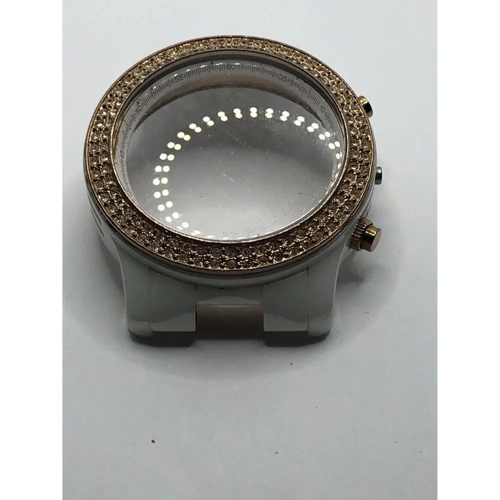 Michael Kors Watch Parts Case 40mm Partial Band White Ceramic 20mm Links GY362
